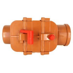 Zasuwa burzowa fi 110 dwuklapowa pomarańczowa