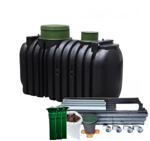 Kompletna Oczyszczalnia 2000L (dwukomorowa) 48mb(3x16mb) 